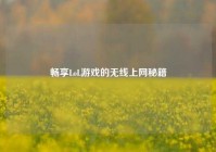 畅享LoL游戏的无线上网秘籍