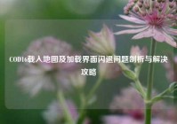 COD16载入地图及加载界面闪退问题剖析与解决攻略