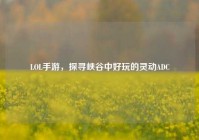 LOL手游，探寻峡谷中好玩的灵动ADC