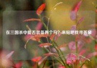 在三国杀中能否装备两个马？来贴吧找寻答案