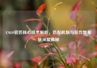 CSGO官匹核心技术解析，匹配机制与反作弊系统深度揭秘