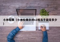 小米松果（小米松果澎湃s1相当于骁龙多少）
