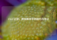 CSGO 让球，竞技博弈中的技巧与争议