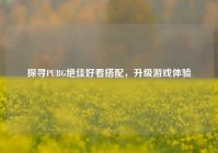 探寻PUBG绝佳好看搭配，升级游戏体验