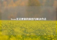 Steam无法更新的原因与解决办法