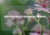 逆战卡地血用途及卡地网游戏技巧策略探究