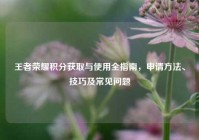 王者荣耀积分获取与使用全指南，申请     、技巧及常见问题