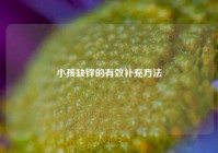 小孩缺锌的有效补充     