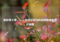 暗影骑士擎，Steam游戏征程与风扇控制面板开启难题