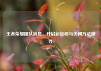 王者荣耀团队消息，开启新征程与关闭     探寻