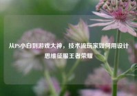 从PS小白到游戏大神，技术流玩家如何用设计思维征服王者荣耀