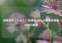 绝地求生（PUBG），快速练习Roll点的有效策略与技巧教学