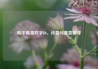 和平精英双字ID，诗意与寓意探寻