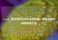 Steam，数字游戏分发平台的起源、崛起及最初邮箱查看     
