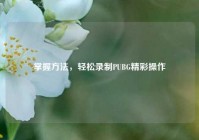 掌握     ，轻松录制PUBG精彩操作