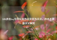 LOL改名bug引发玩家热议及官方关注，改名不可用含义探究