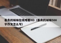 善良的妹妹在线观看HD（善良的妹妹500字作文怎么写）