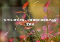 探寻CSGO职业准星，竞技巅峰的瞄准奥秘与设定揭秘