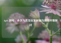 Apex 封号，永久与否及玩家权益与游戏环境探讨