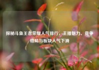 探秘斗鱼王者荣耀人气排行，主播魅力、竞争格局与板块人气下滑