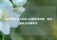 王者荣耀在华为设备上的兼容性问题，现状、困扰及对策探寻