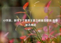 CF手游，探寻下个赛季王者之绝是否登场 传奇能否再启