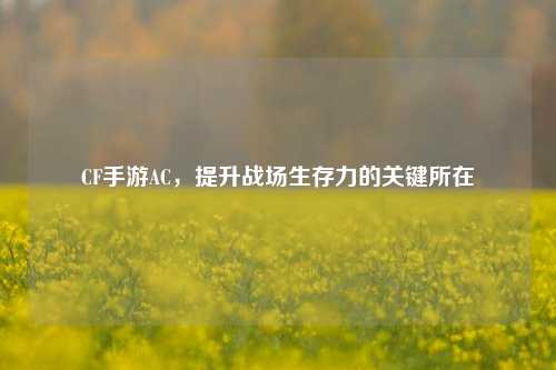 CF手游AC,提升战场生存力的关键所在