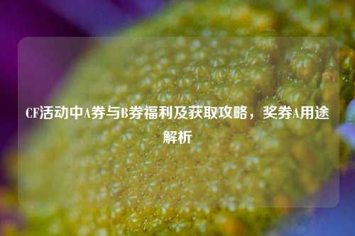 CF活动中A券与B券福利及获取攻略,奖券A用途解析