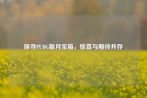 探寻PUBG新月宝箱,惊喜与期待并存