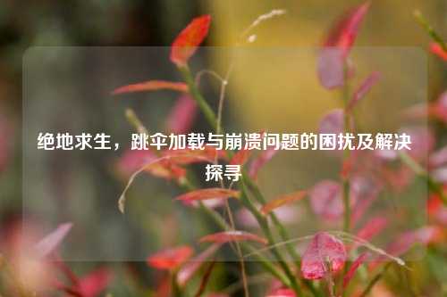 绝地求生,跳伞加载与崩溃问题的困扰及解决探寻