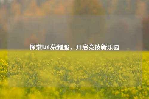 探索LOL荣耀服,开启竞技新乐园