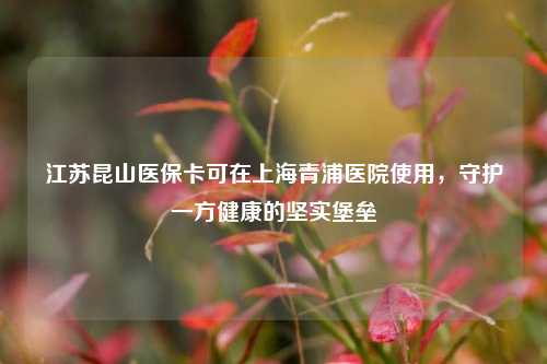 江苏昆山医保卡可在上海青浦医院使用,守护一方健康的坚实堡垒