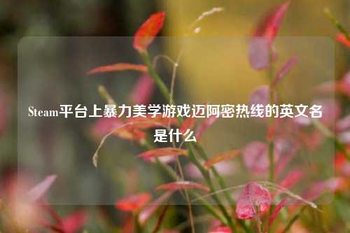Steam平台上暴力美学游戏迈阿密热线的英文名是什么