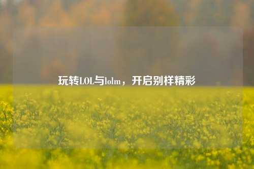 玩转LOL与lolm,开启别样精彩