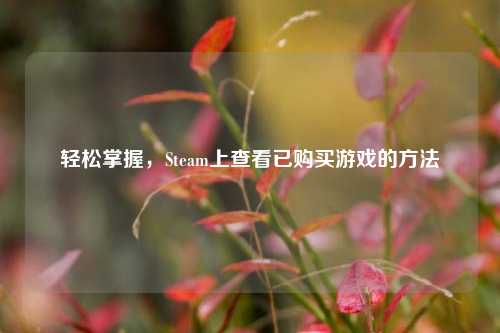 轻松掌握,Steam上查看已购买游戏的