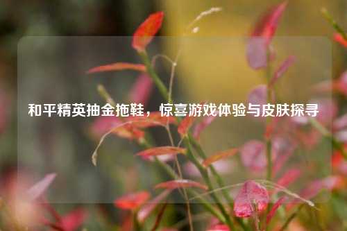 和平精英抽金拖鞋,惊喜游戏体验与皮肤探寻