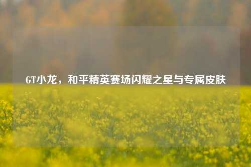 GT小龙,和平精英赛场闪耀之星与专属皮肤