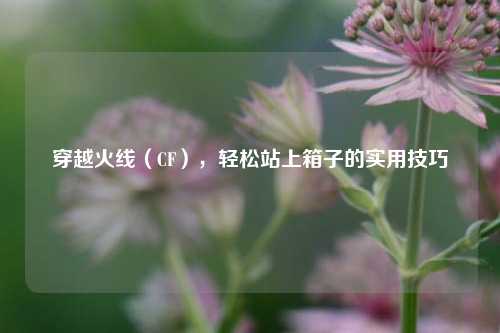 穿越火线(CF),轻松站上箱子的实用技巧