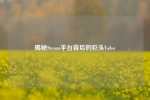 揭秘Steam平台背后的巨头Valve
